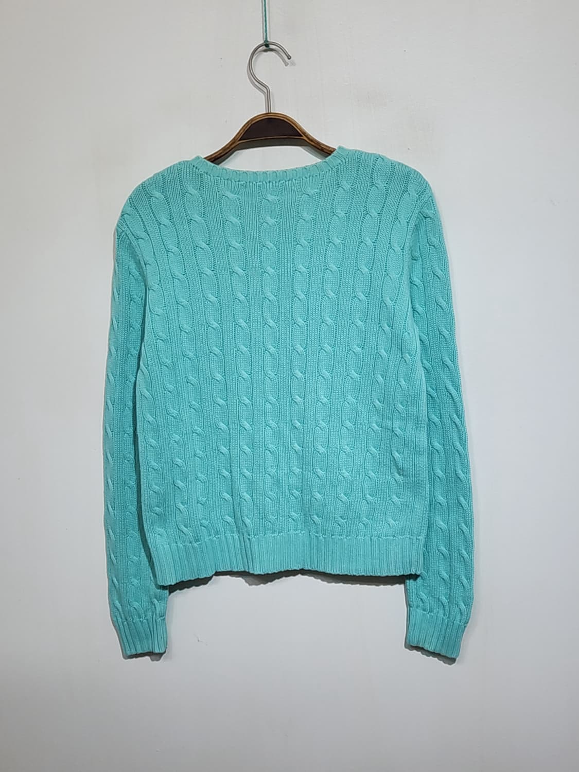 (M) 랄프로렌 폴로 꽈배기 니트 파스텔 케이블 스웨터  상품이미지6