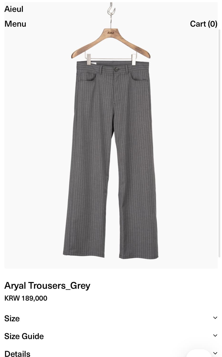 [48] 아이엘 Aryal Trousers_Grey 상품이미지3