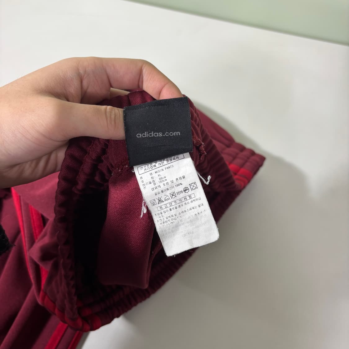 XL 아디다스 레드 트랙 조거팬츠 상품이미지5