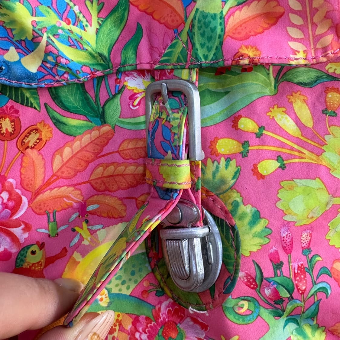 오일릴리 플라워 빈티지 백팩 0409J 상품이미지5