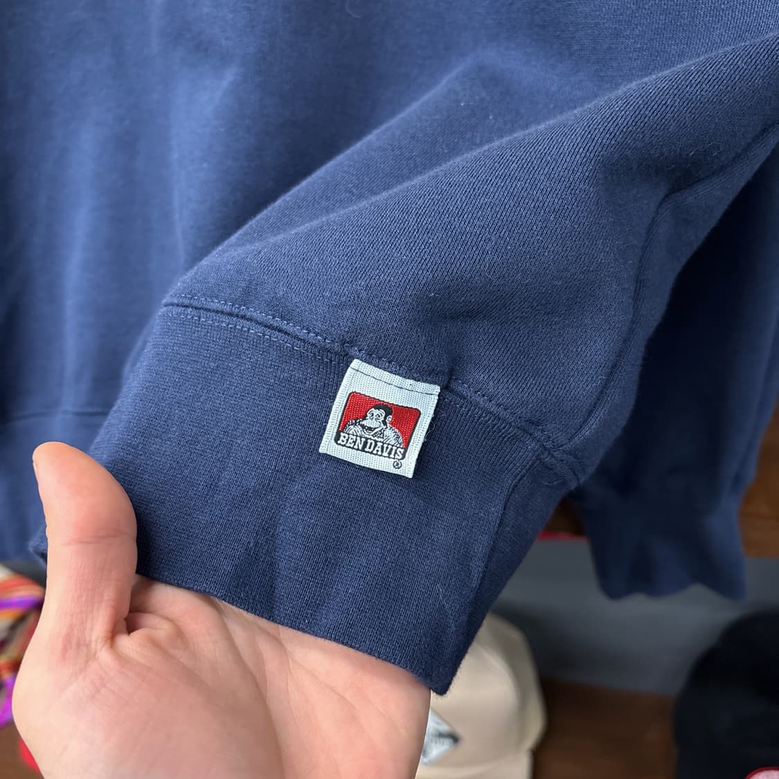 벤 데이비스 레트로 오버핏 엠브로이드 컬러블럭 스웻셔츠 N892 상품이미지5