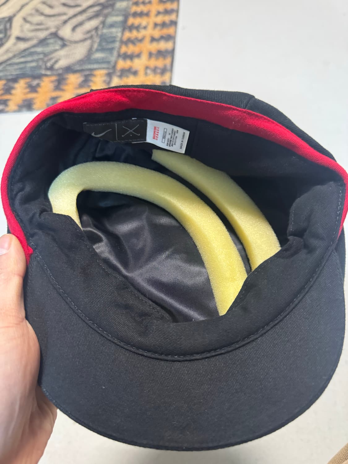 90~00s 나이키 스포츠 스우시 자수 로고 빈티지 헌팅캡 데드스탁 상품이미지4