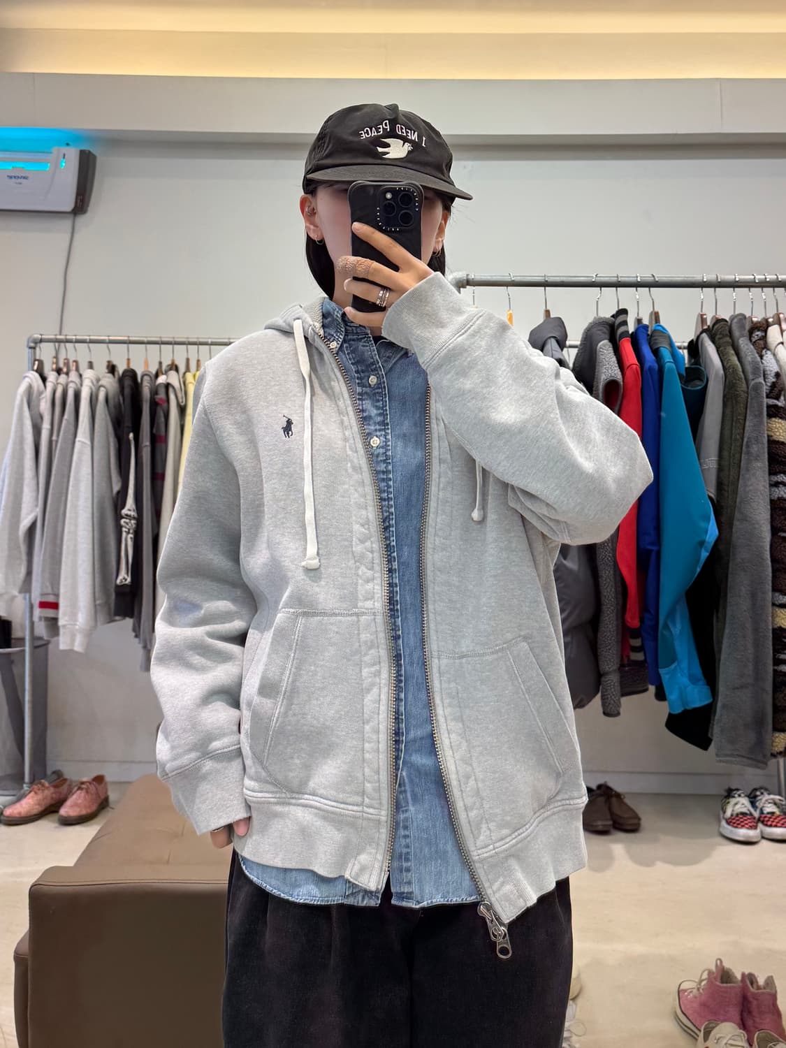 폴로 랄프로렌 와플 투웨이 후드집업 상품이미지7