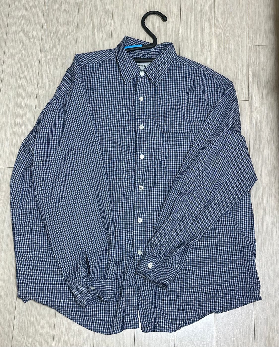 브라운야드 스테디셔츠 블루체크 4사이즈 상품이미지3