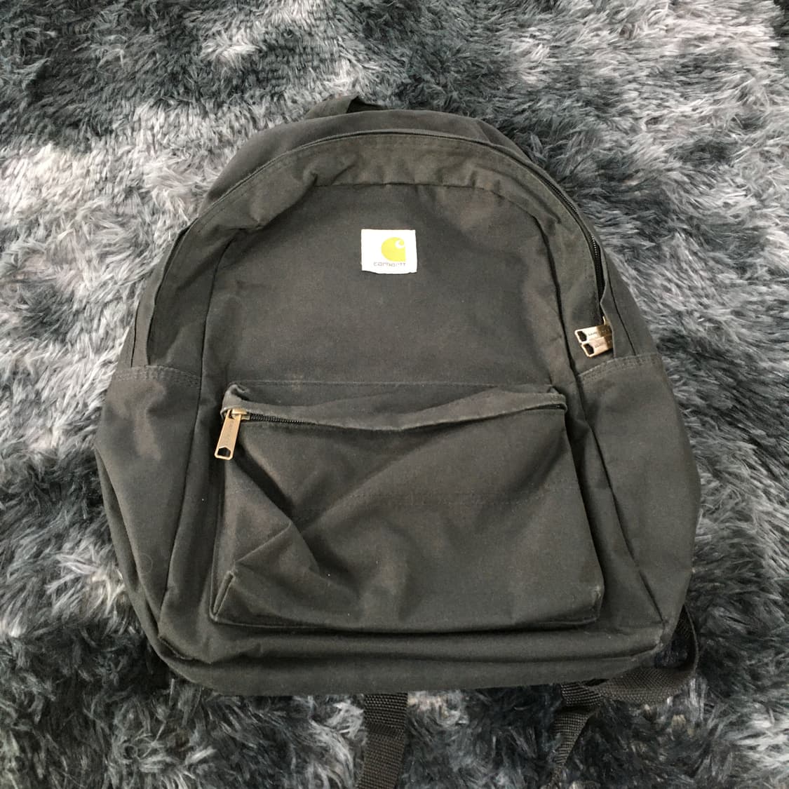 투티/0377 칼하트 백팩 블랙 데일리 빈티지 패치 로고 자수 상품이미지2