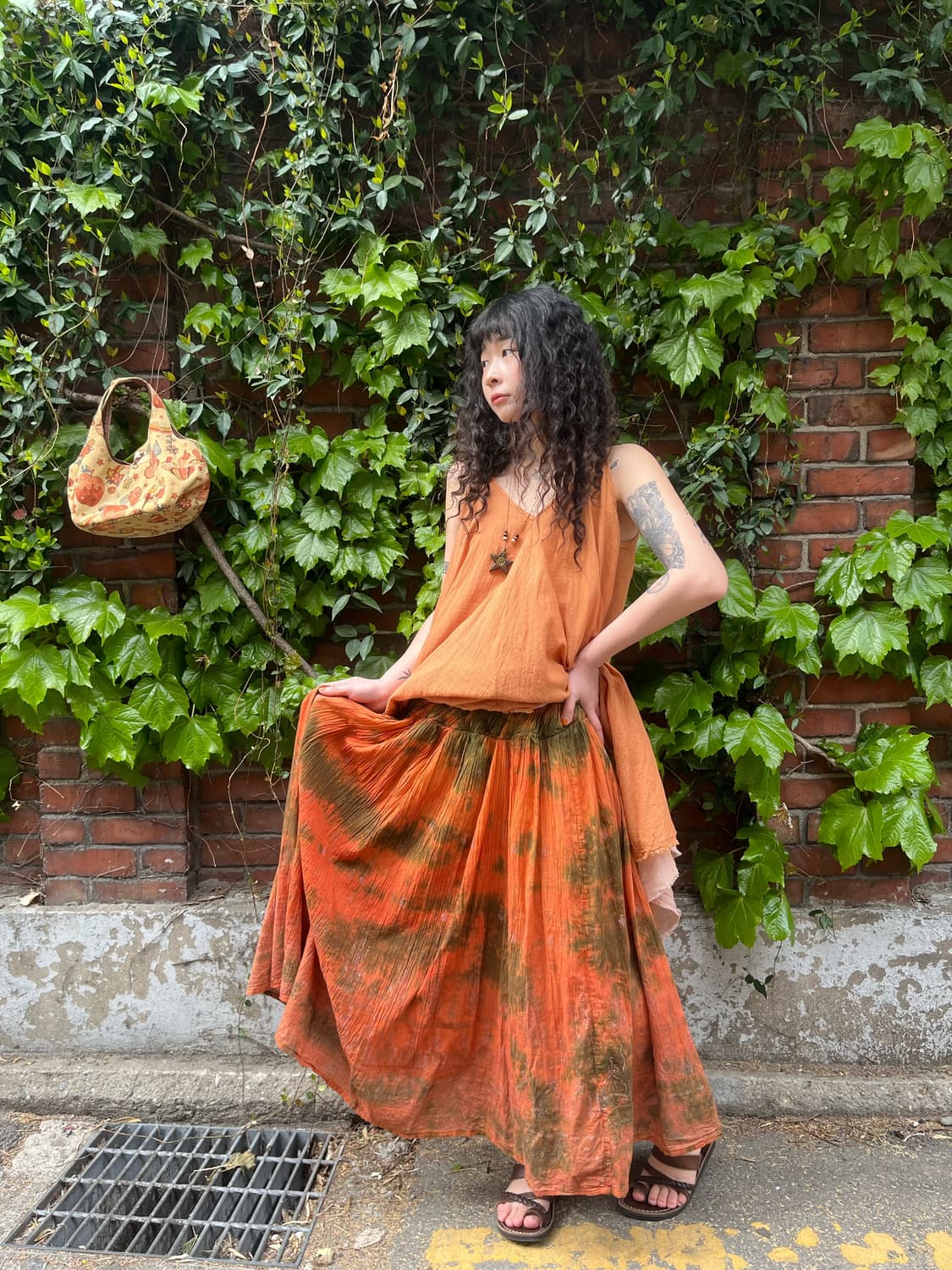 히피 에스닉 타이다이 스커트 상품이미지2