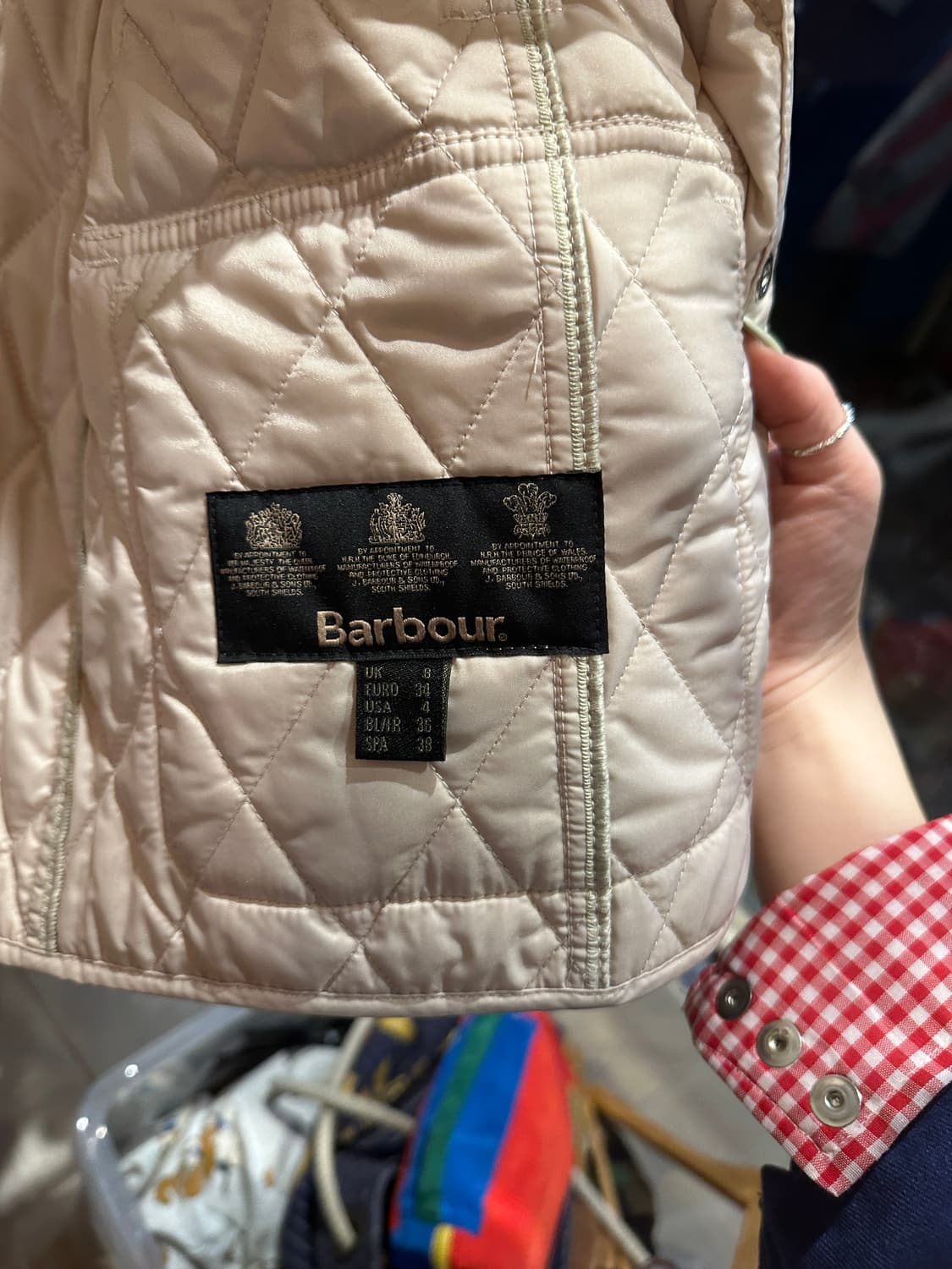 바버 인터내셔널 퀼팅자켓 UK8 상품이미지2