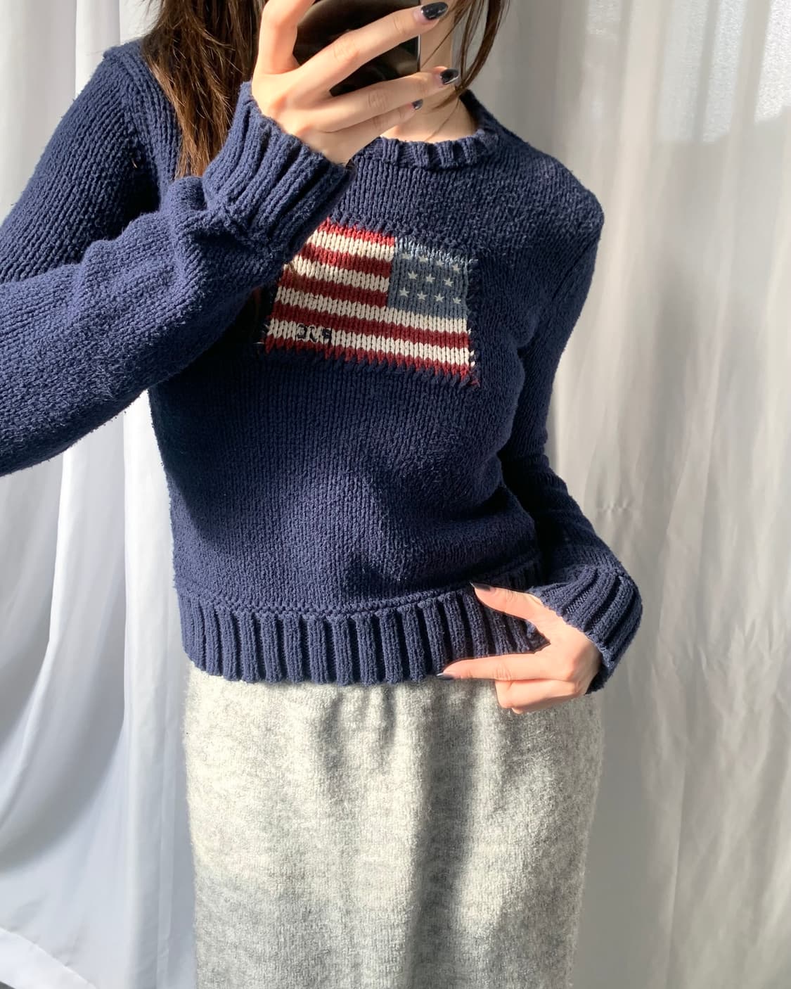 Polo 폴로 랄프로렌 진스 우먼라인 성조기 니트 상품이미지2