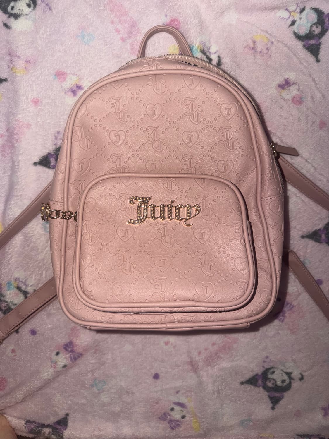 쥬시꾸띄르 백팩 가방 핑크 핀터 갸루  상품이미지1