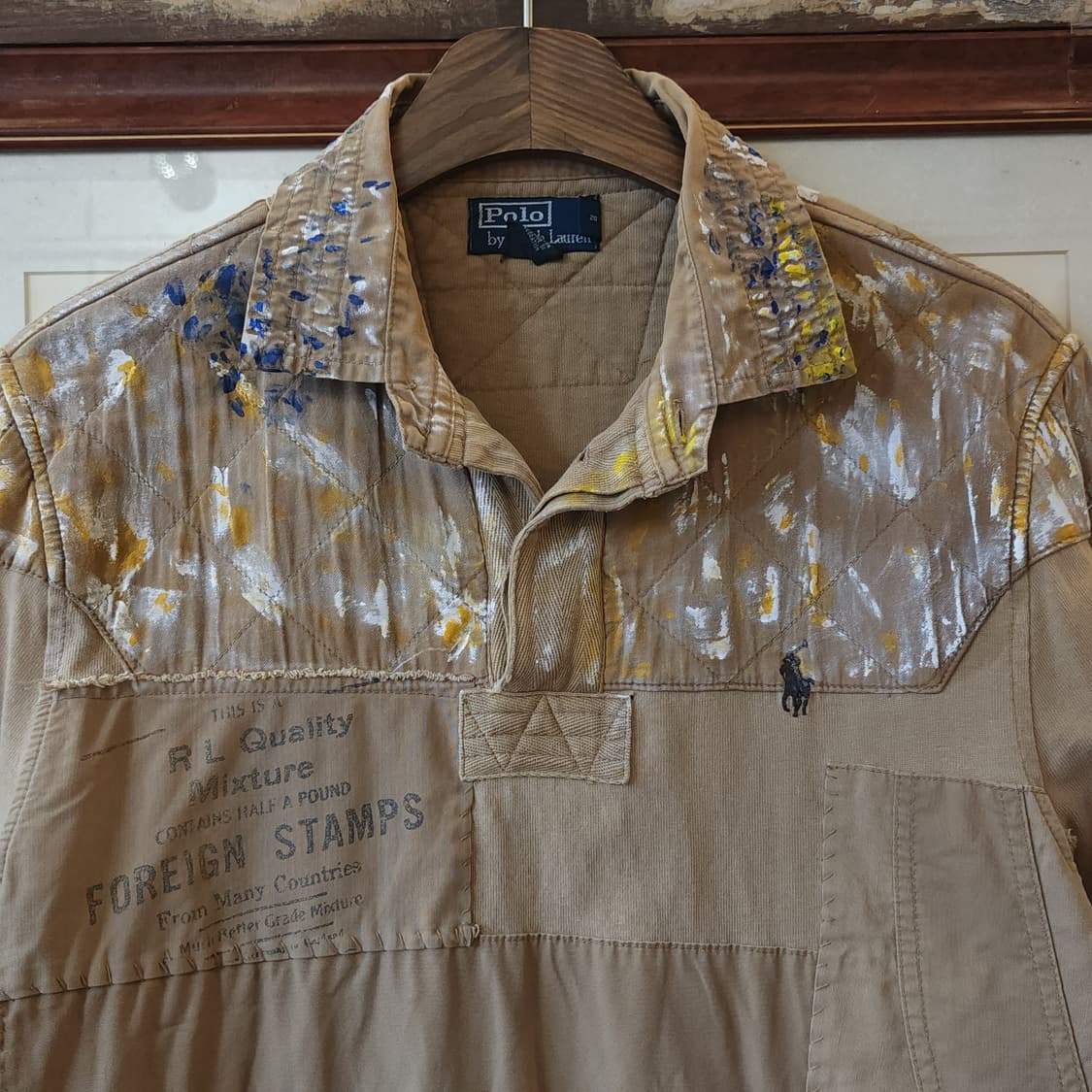 00s 폴로 랄프로렌 긴팔 카라티 럭비 맨투맨 애니멀 프린팅 사파리 M 상품이미지4