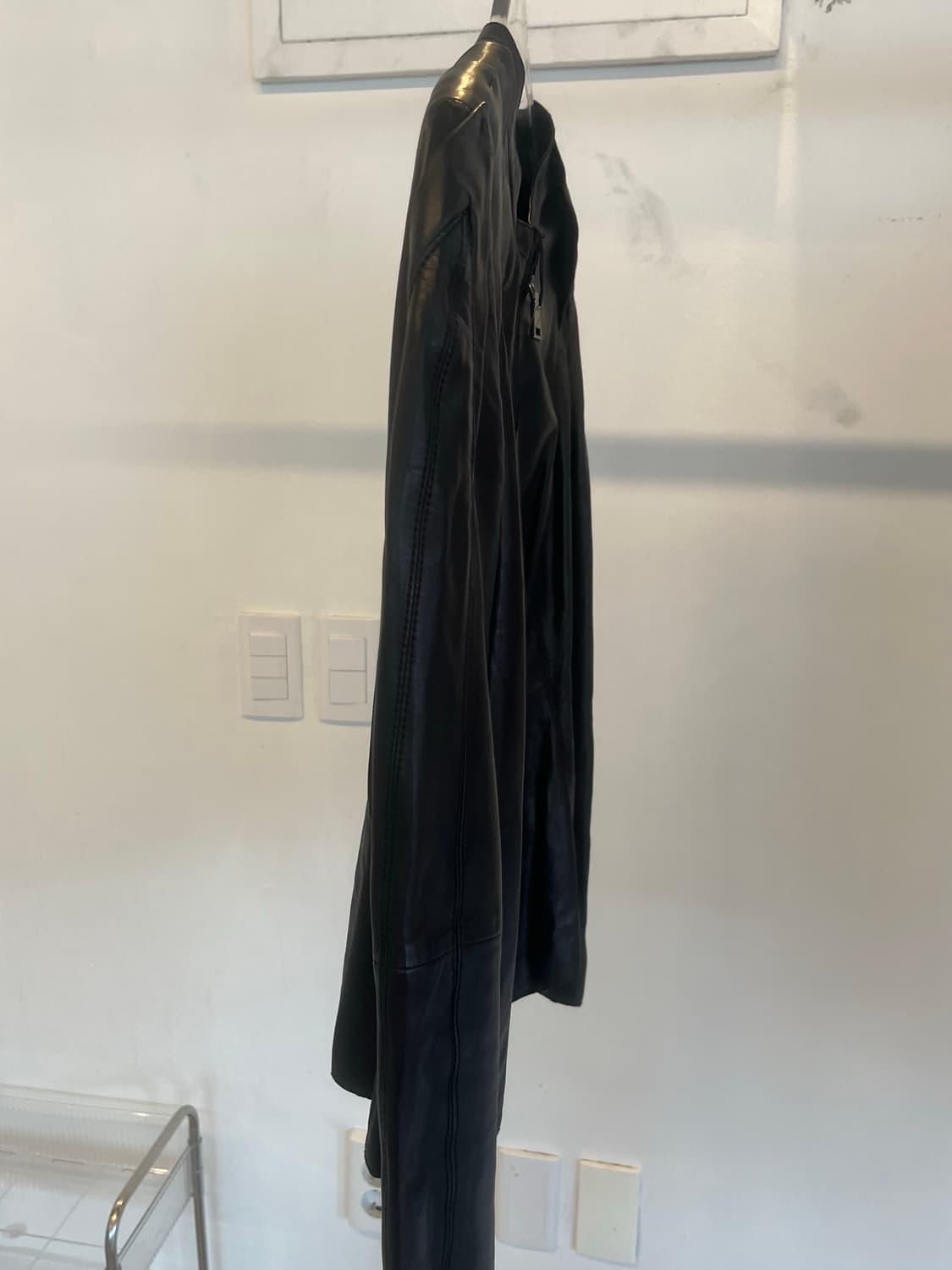 Emporio Armani Round Neck Leather Jacket 상품이미지2