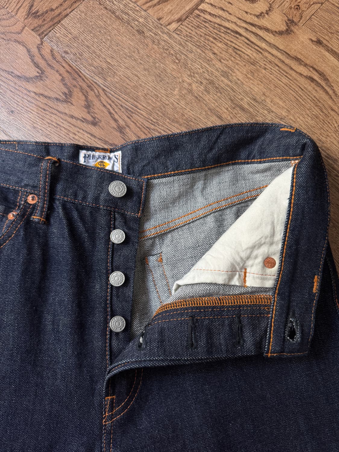 [30]Pherrow's 466 페로우즈 일본제 셀비지 데님팬츠 데드스탁 상품이미지4