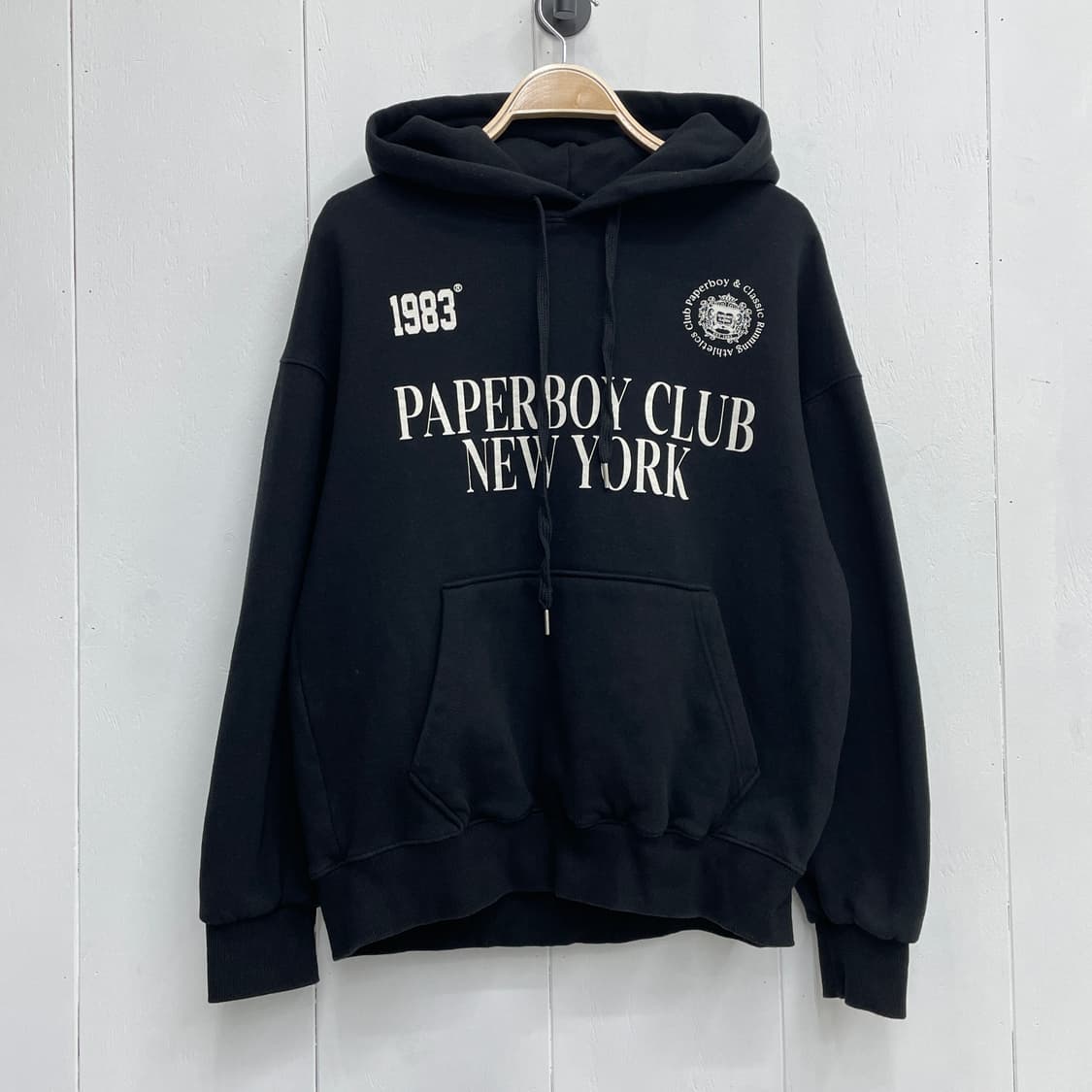 페이퍼보이 클럽 뉴욕 블랙 후드티 상품이미지3