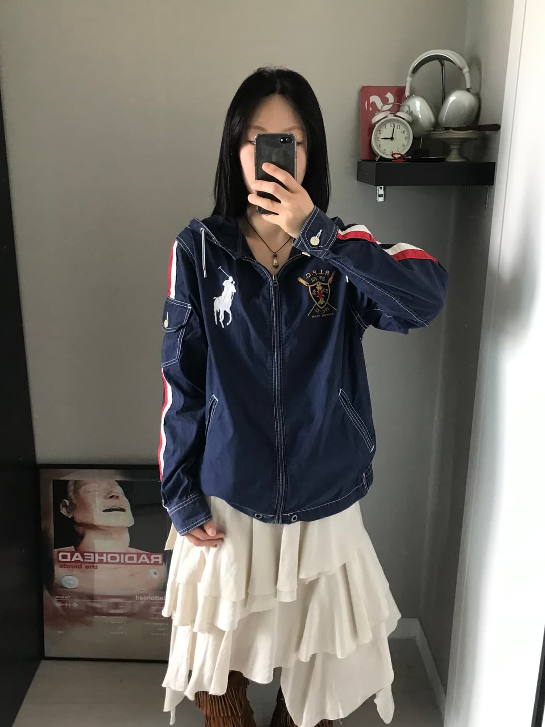 폴로 랄프로렌 빅포니로고 네이비 바람막이 자켓 상품이미지4