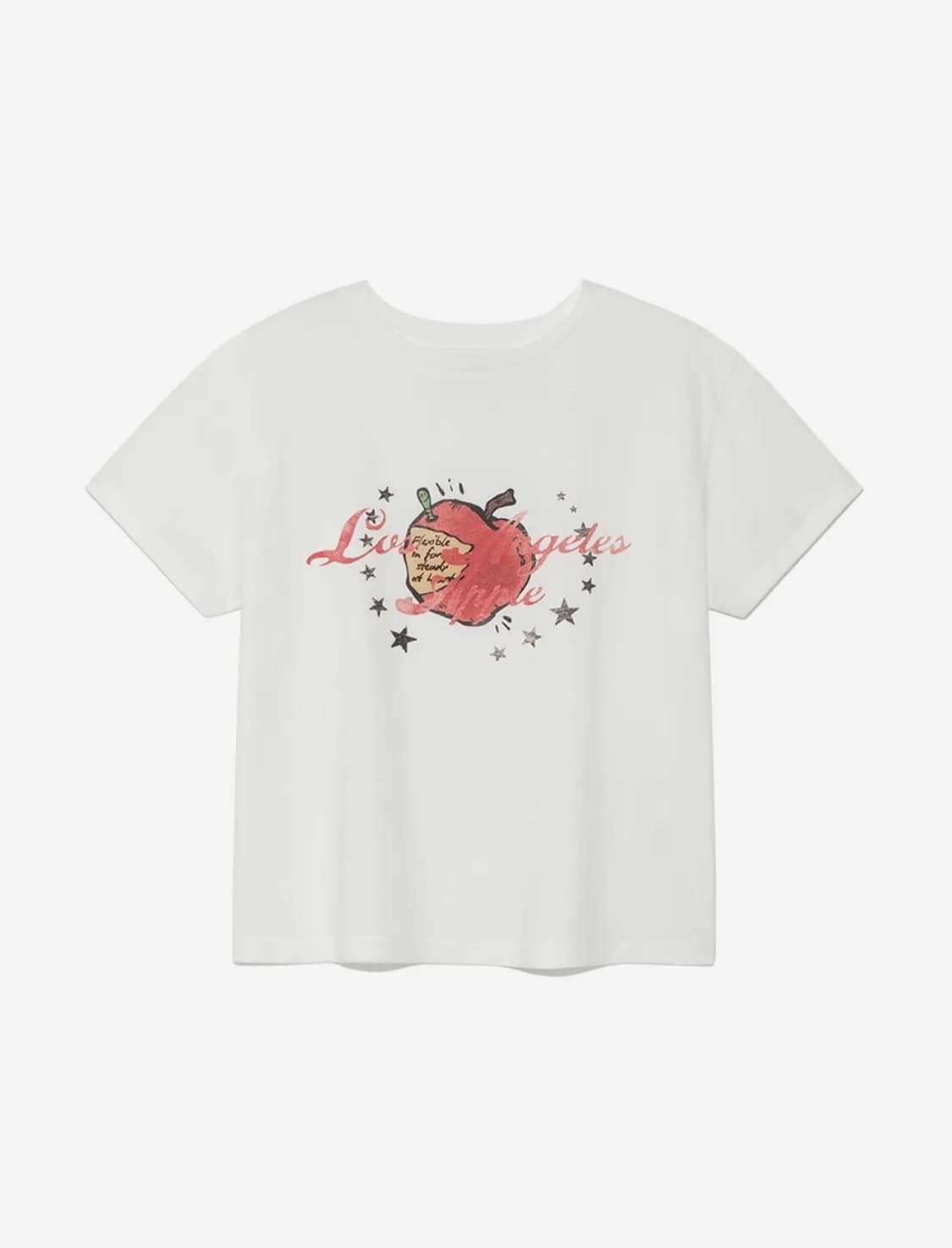 글로니(Glowny) APPLE GRAPHIC TEE 애플 티 화이트 s 상품이미지1