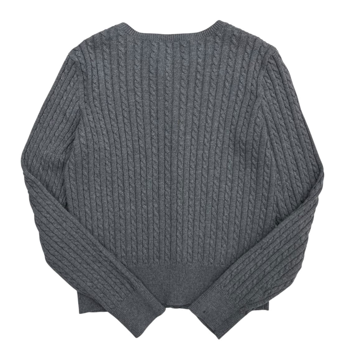 폴로 랄프로렌 퍼플포니 그레이 꽈배기 니트 가디건 L 상품이미지3