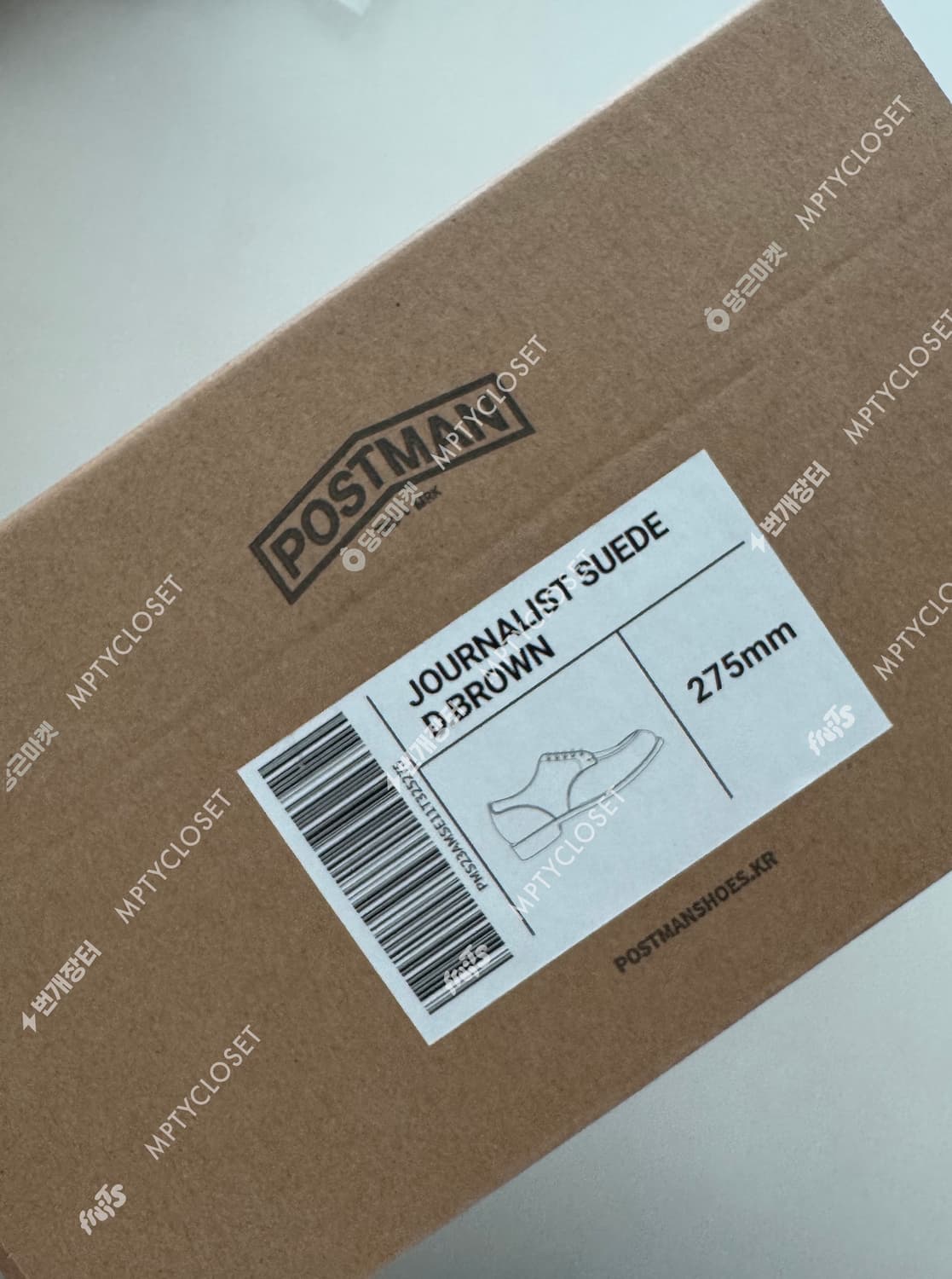 포스트맨 저널리스트 스웨이드 다크브라운 u팁 더비슈즈 상품이미지4