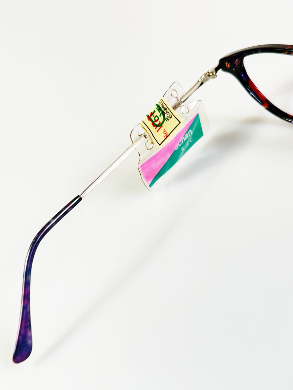 90s SEVA SCHAN 캣아이 뿔테 마블 빈티지 안경 상품이미지8