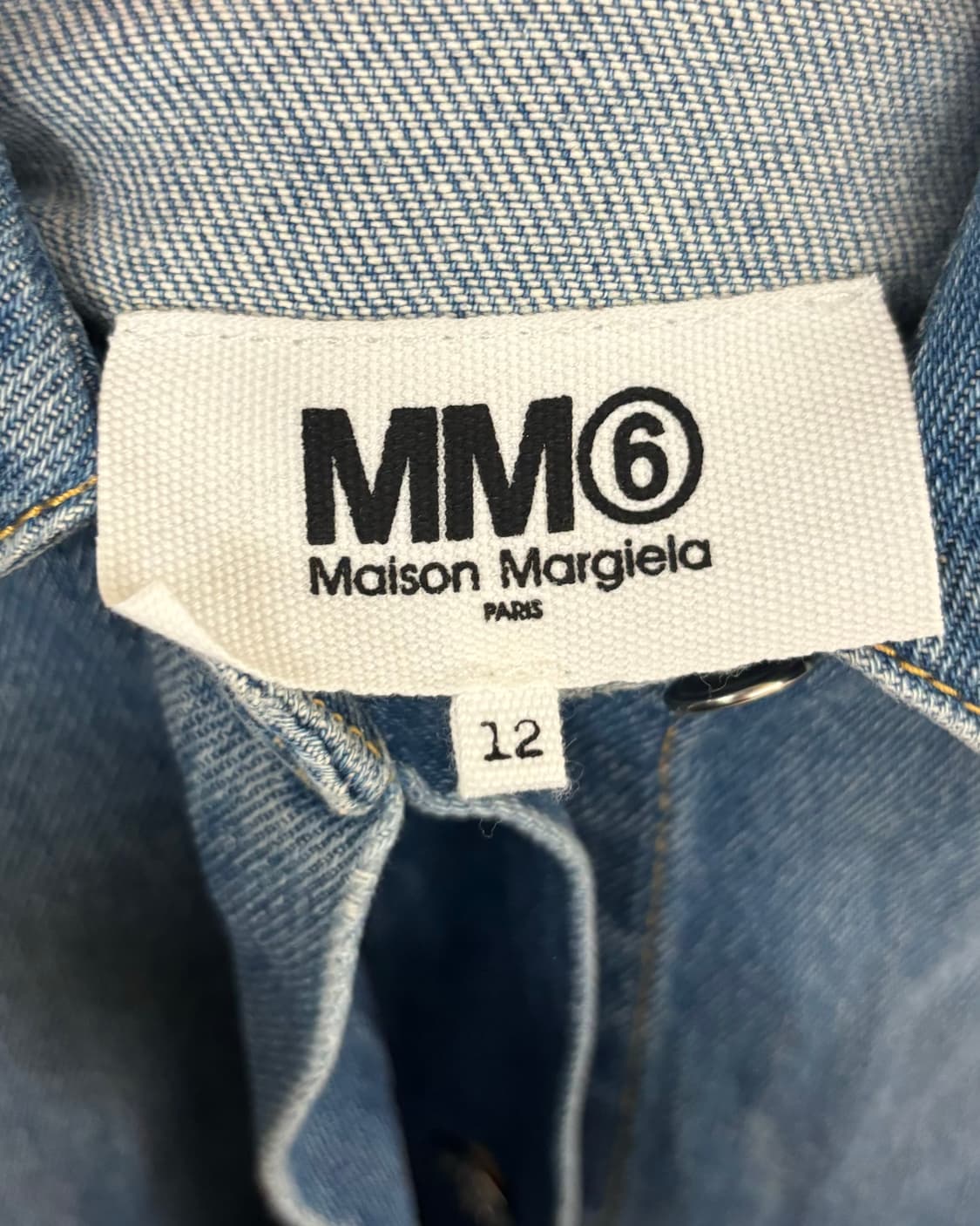 엠엠식스 포켓 자수 오버사이즈 데님 셔츠 상품이미지7