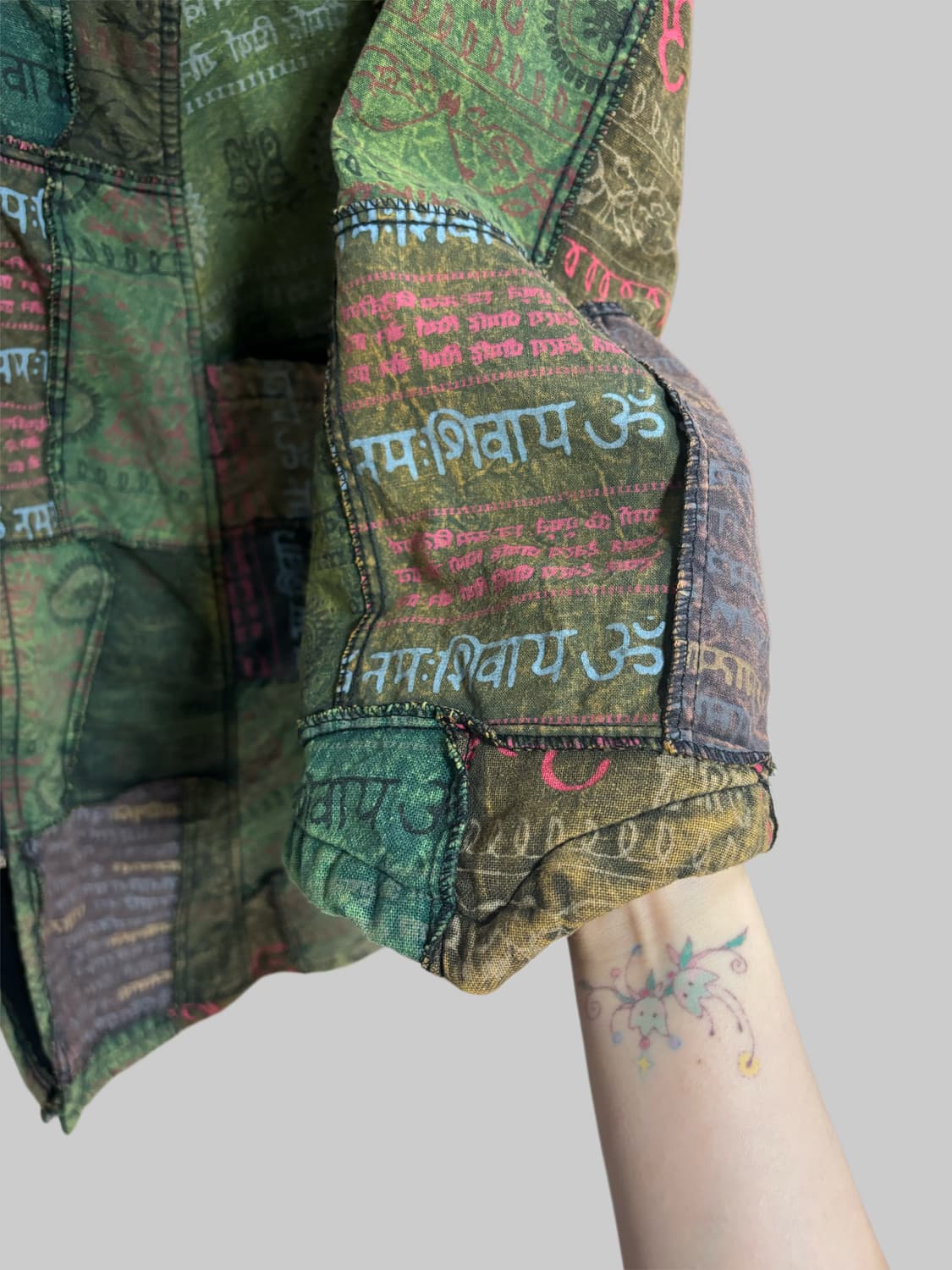 빈티지 히피 패치워크 기모 후드집업 상품이미지3