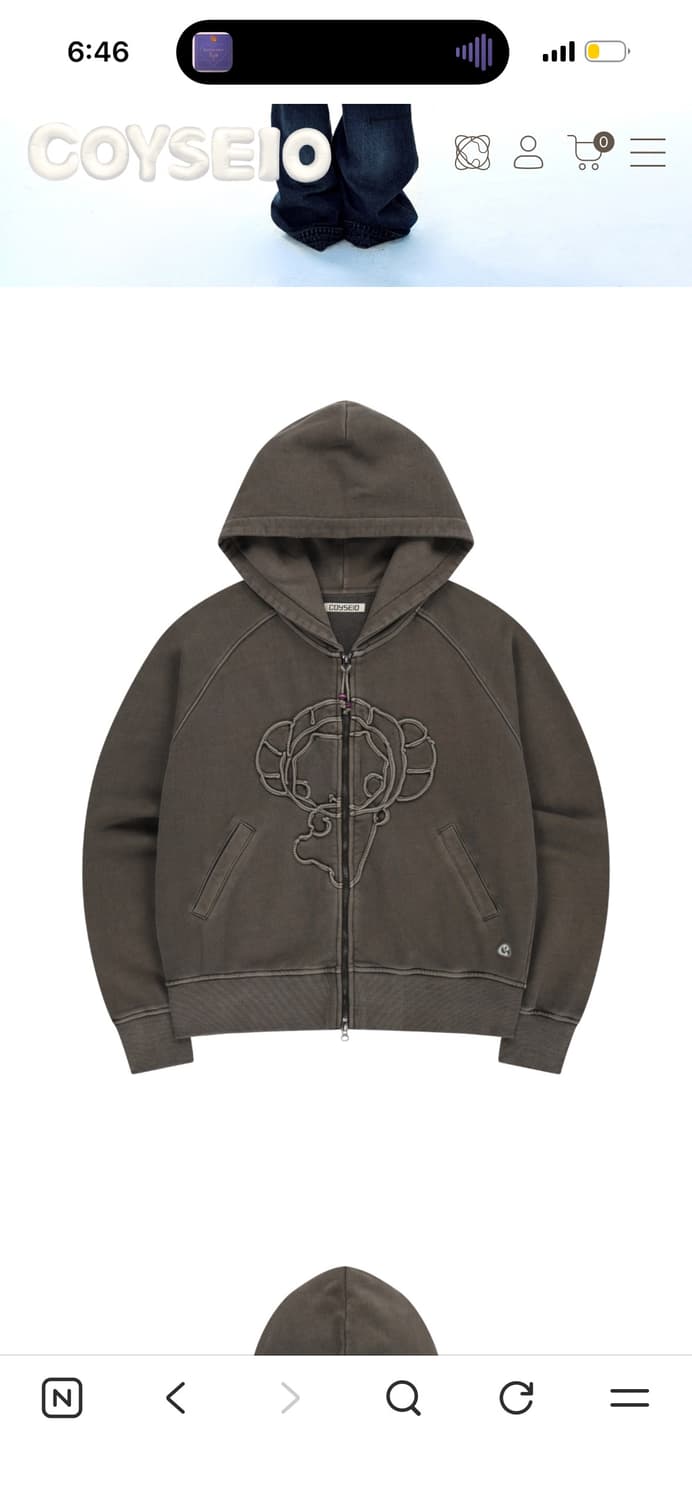 코이세이오 VINTAGE TAPE HOOD ZIP-UP 상품이미지1