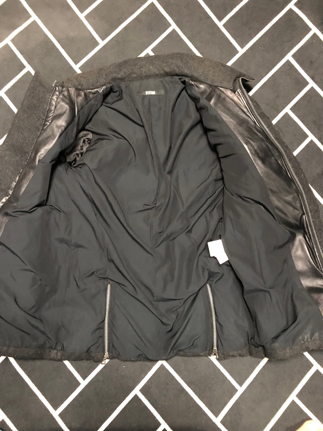 시스템옴므 리얼양가죽 무스팅코트/몽클레어 스톤 발망 프라다 구 상품이미지8