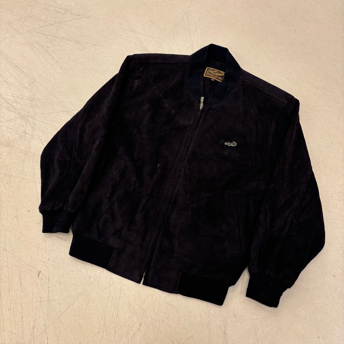 크로커다일 블랙 스웨이드 자켓 상품이미지1