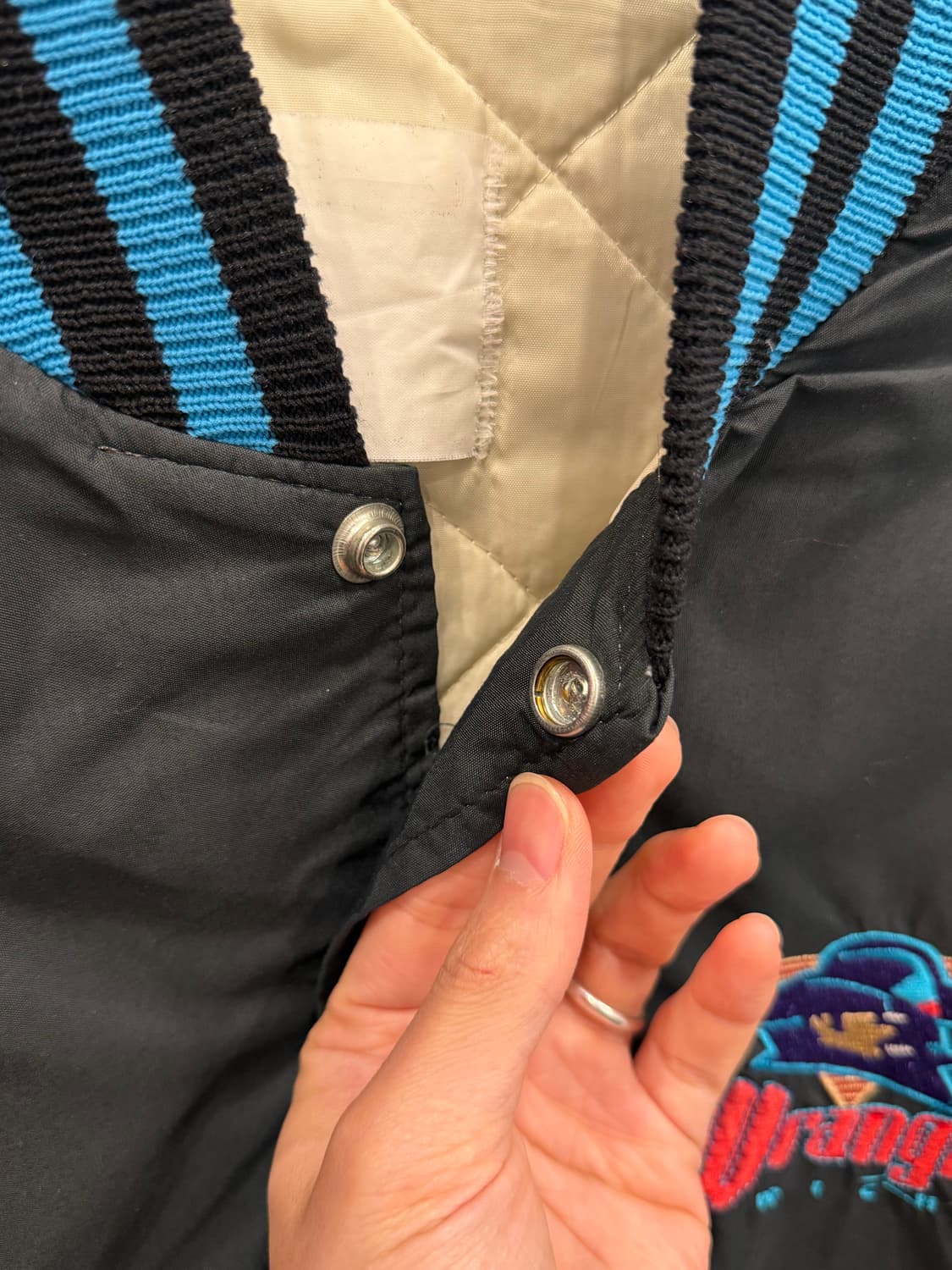 90s Vtg 빈티지 스타디움 MLB 위치타 랭글러스 새틴 자켓 상품이미지4