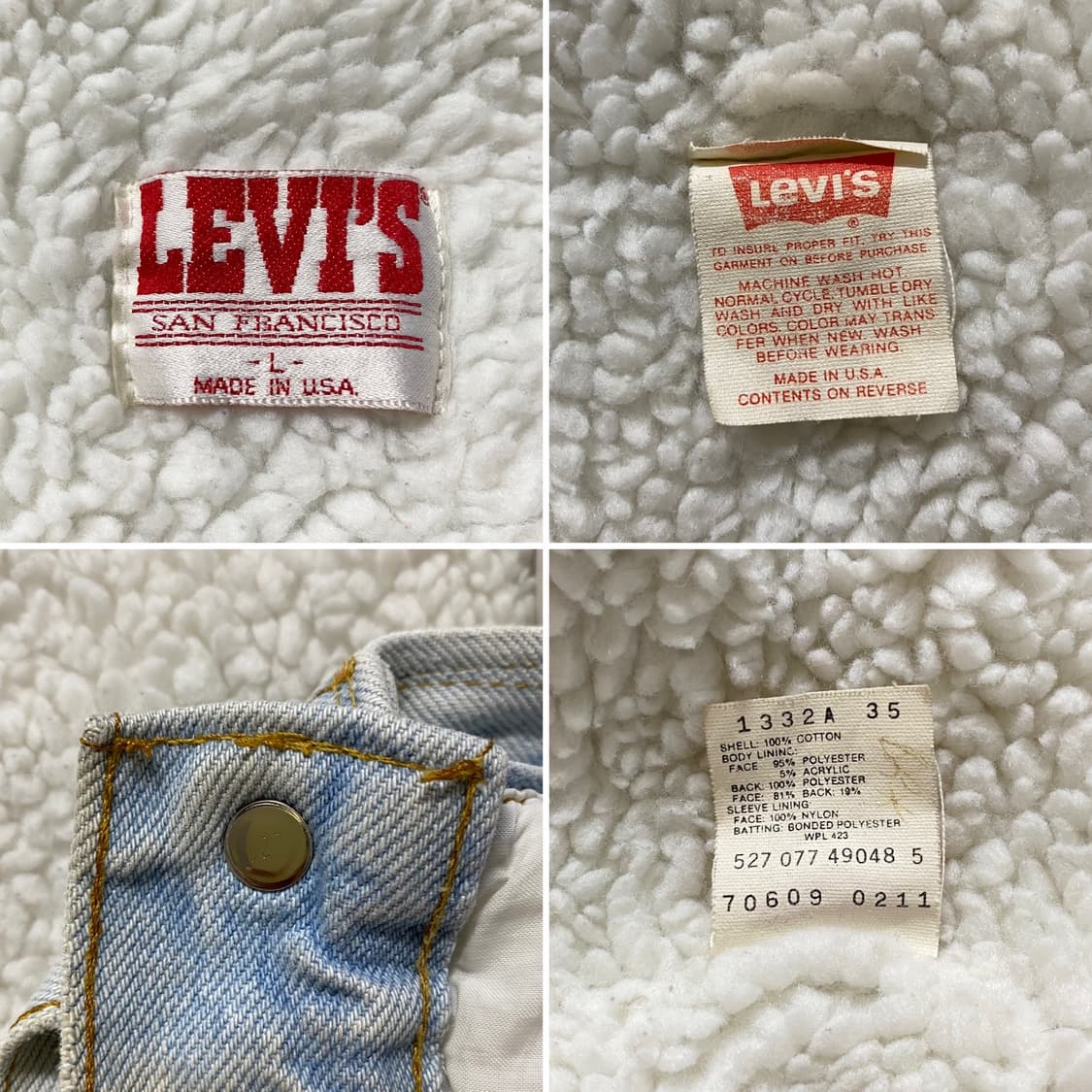 LEVI'S DENIM JACKET MADE IN USA 상품이미지9