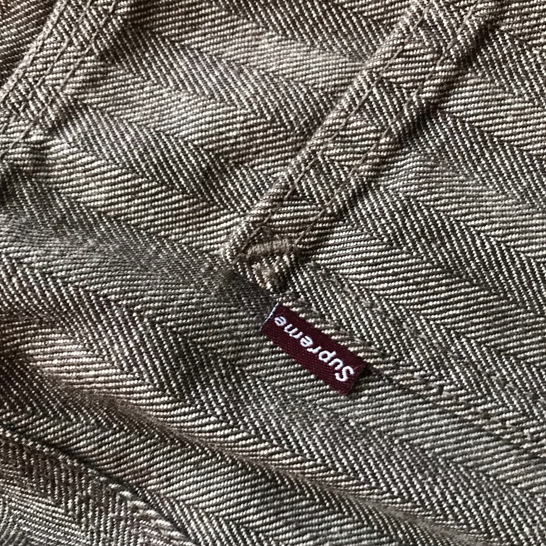 올드 슈프림 헤링본 팬츠 브라운 상품이미지3