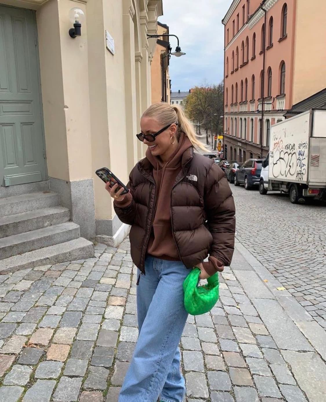 새상품급))노스페이스 워터실드 눕시 브라운 상품이미지3