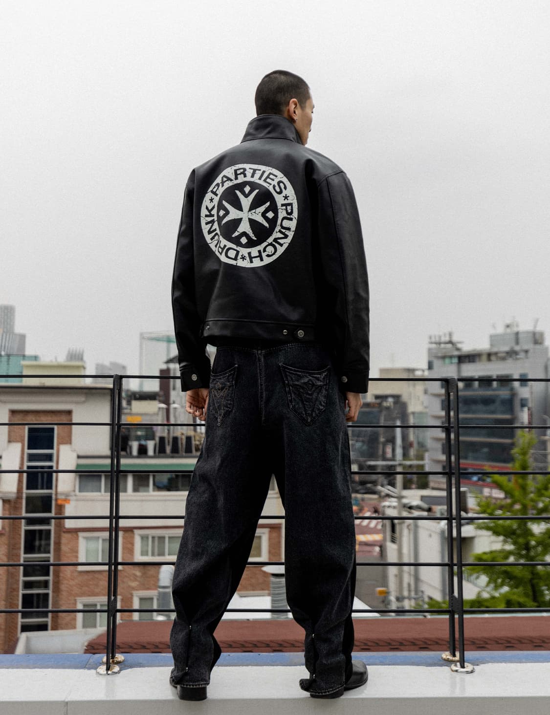 펀치드렁크파티즈 비건레더 바이커 자켓 상품이미지3