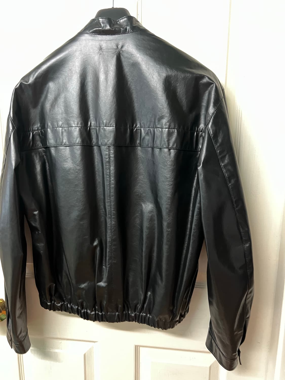 르메르 23ss 스탠드카라 레더블루종 L 상품이미지2