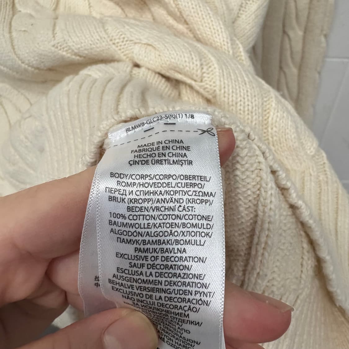 폴로랄프로렌 꽈배기 니트 상품이미지4