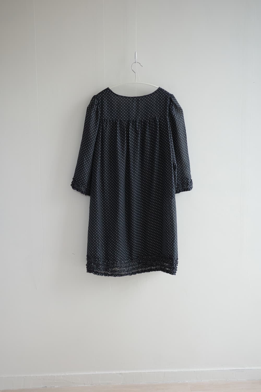 Black polka dot lace blouse 상품이미지5