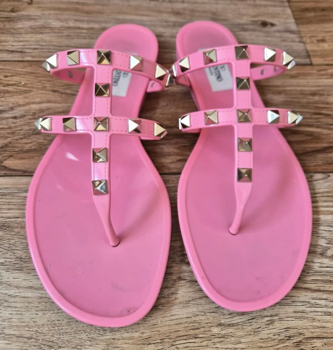 Valentino 발렌티노 락스터드 젤리 슈즈 플랫쪼리핑크 상품이미지2
