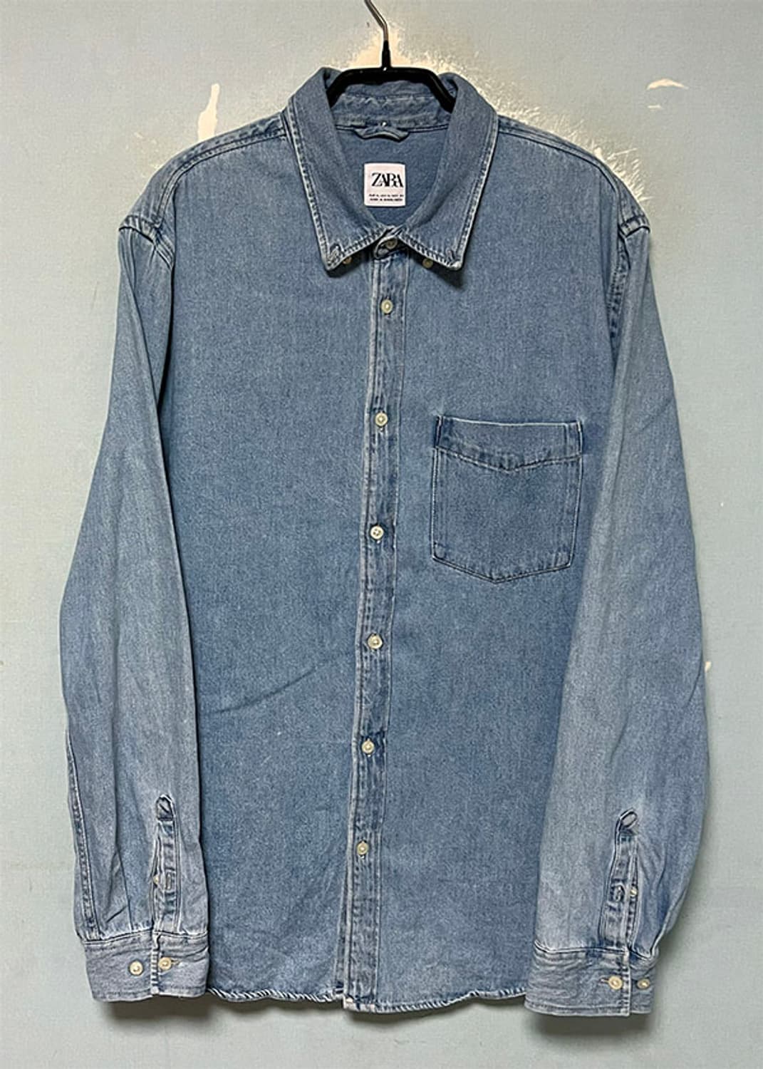 ZARA 자라 남자 데님셔츠 포켓 춘추 XL 105 상품이미지1