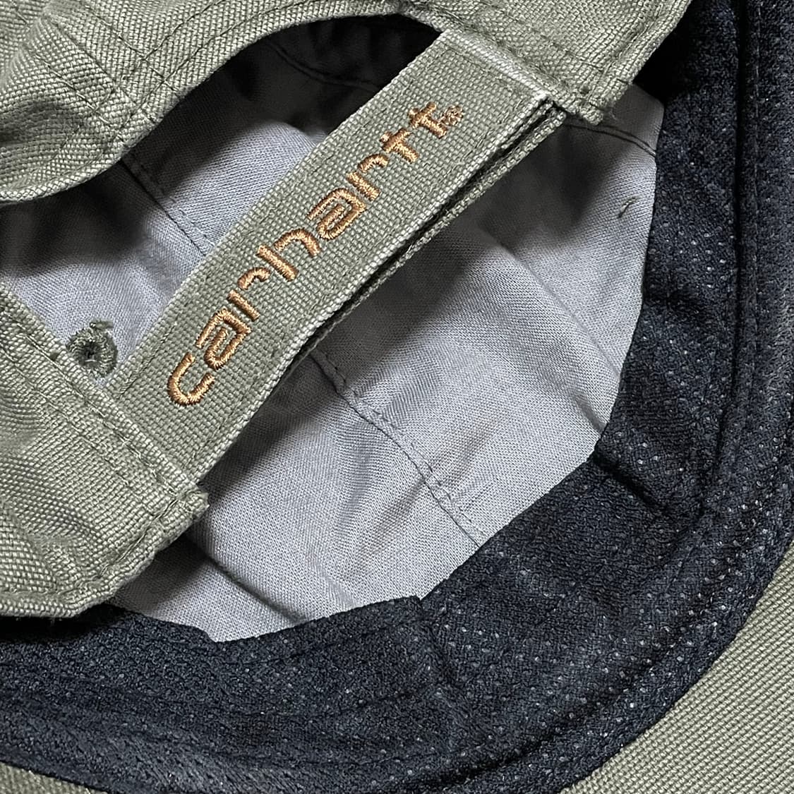 칼하트 빈티지 워시드 캔버스 볼캡 올리브 상품이미지3