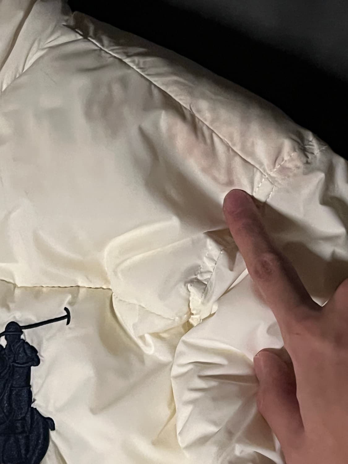 폴로 성조기 아이보리 패딩 L 상품이미지4