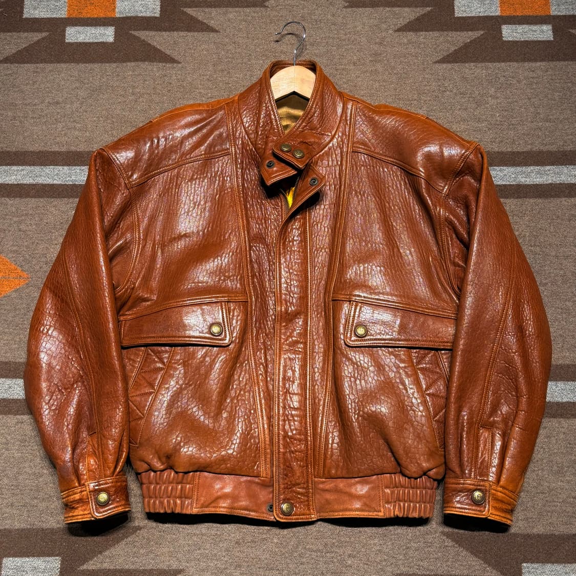 발렌티노 90s 램스킨 봄버 자켓 L 양가죽 상품이미지2