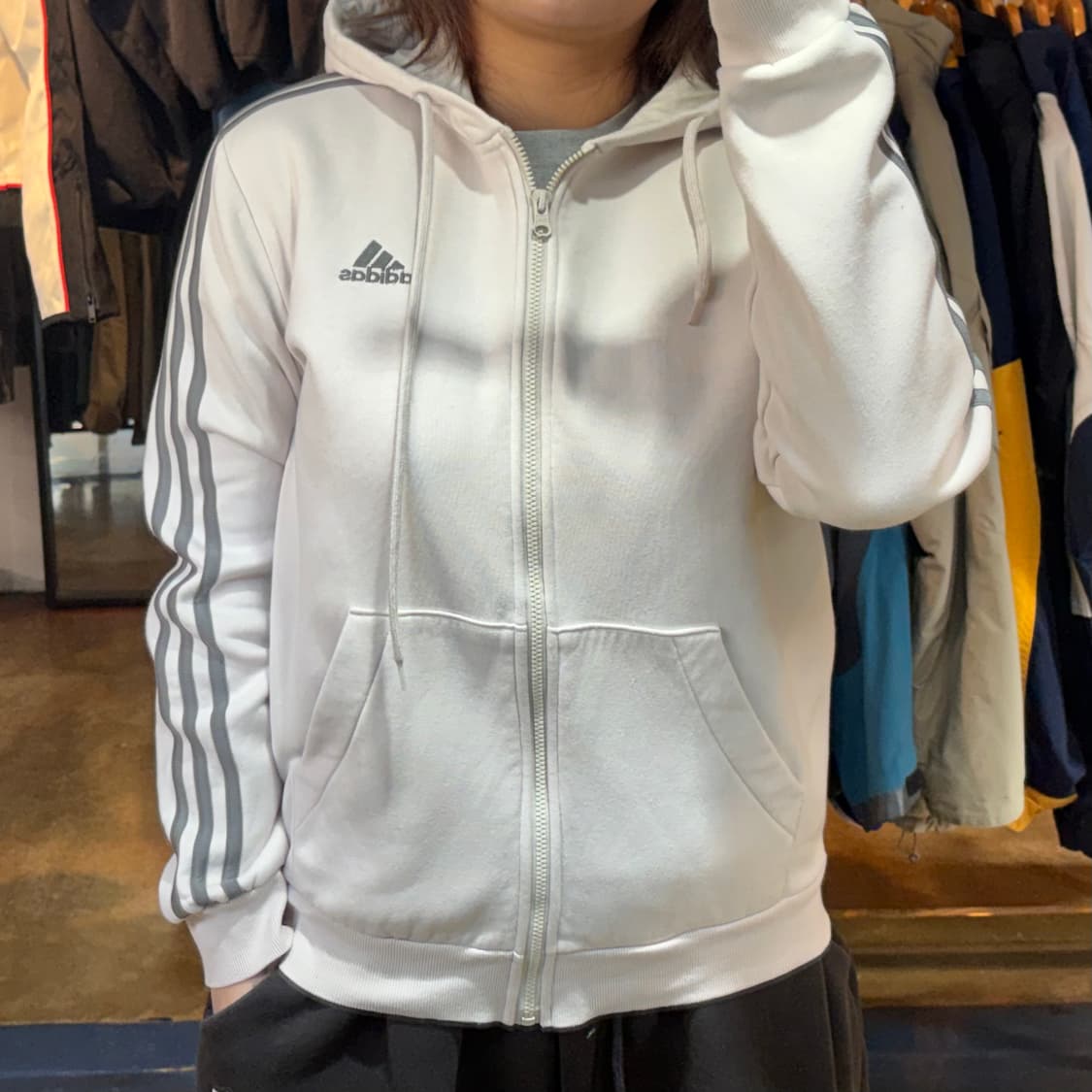 아디다스 사이드라인 후드집업 상품이미지1