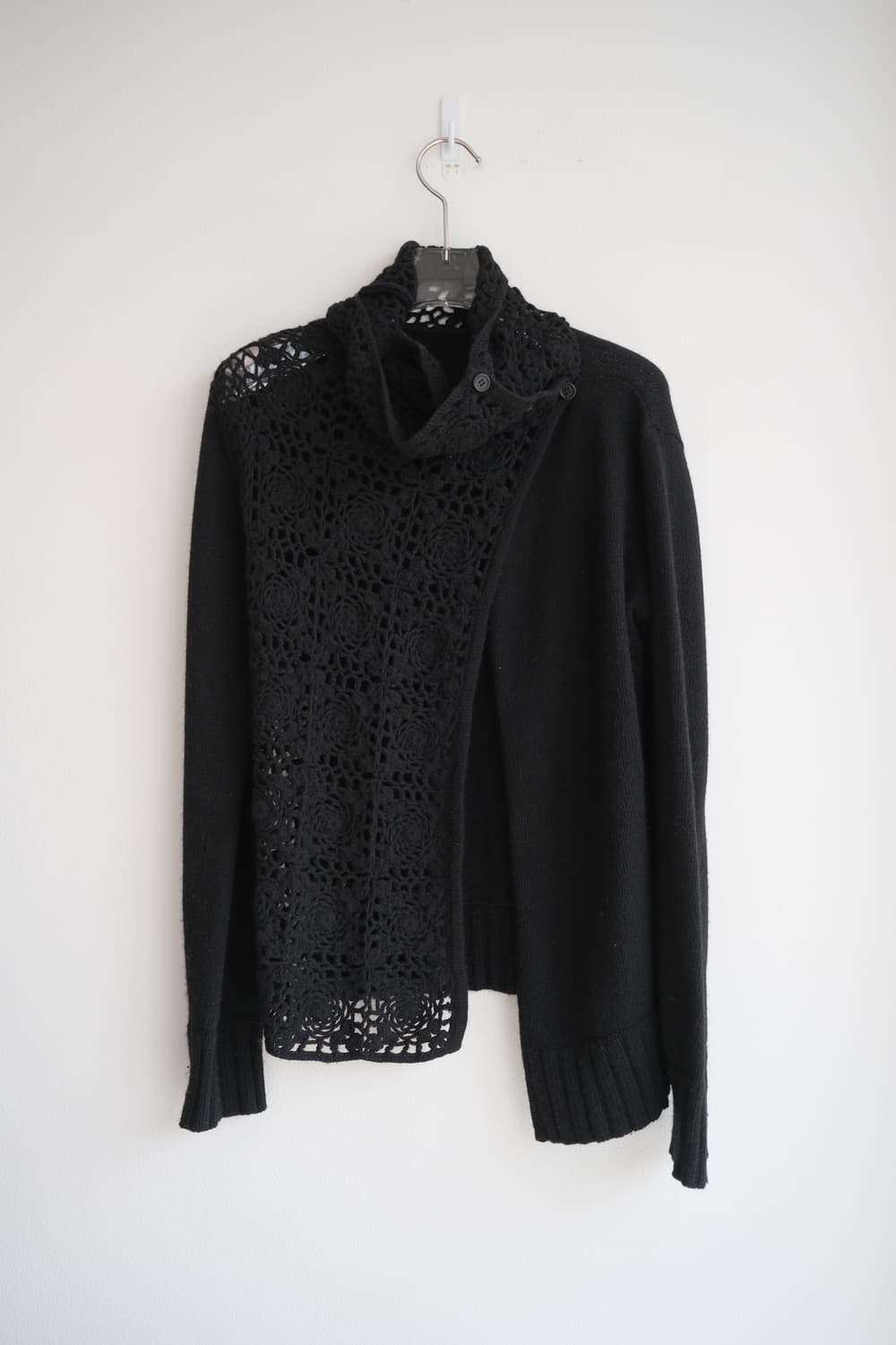 Crochet motif high-neck cardigan  상품이미지1