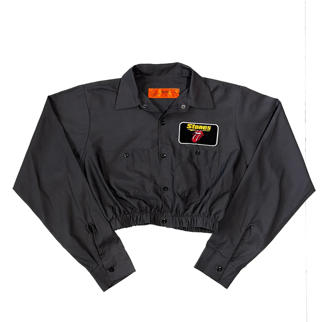 STONES 그레이 긴팔 크롭 셔츠 상품이미지1