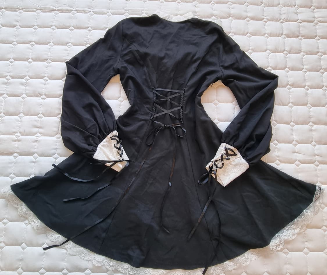 스컬 레이스 고스 원피스 상품이미지7