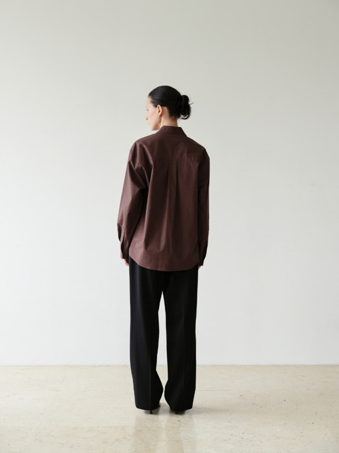 [르에떼] Classic Shirt in Burgundy Brown 상품이미지4