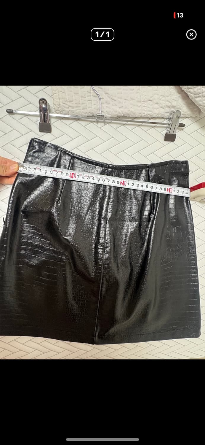 보헤미안서울 보헴서 크록 가죽치마 상품이미지2