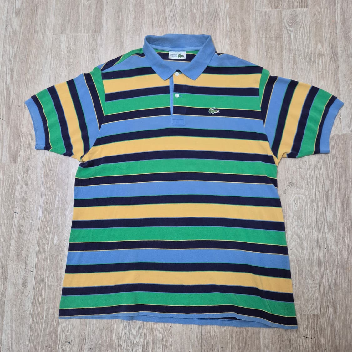 라코스테 프랑스 스트라이프 오버핏 반팔 카라티  상품이미지1