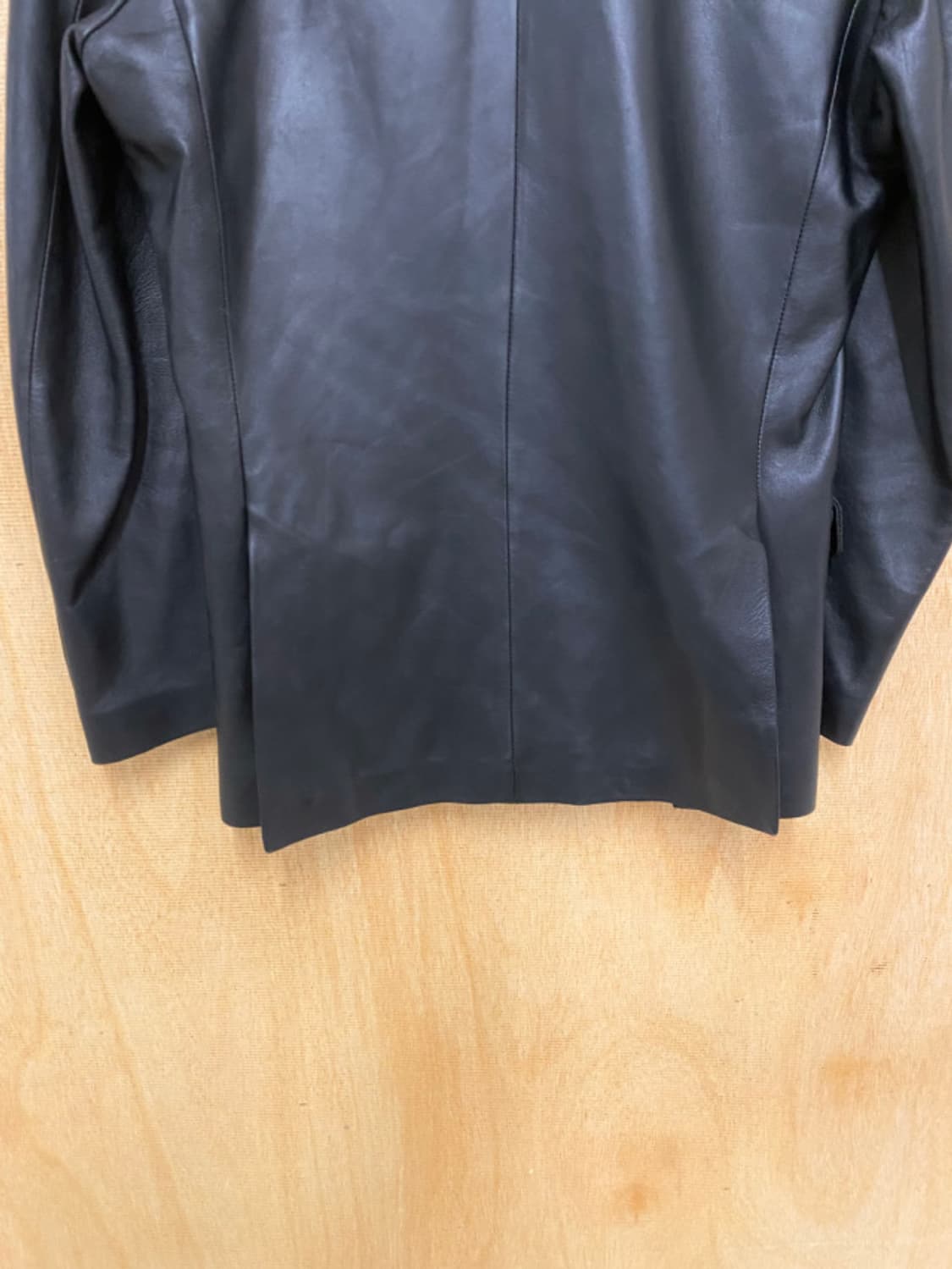 VTG leather stitch blazer jacket 레더 블레이져 상품이미지5