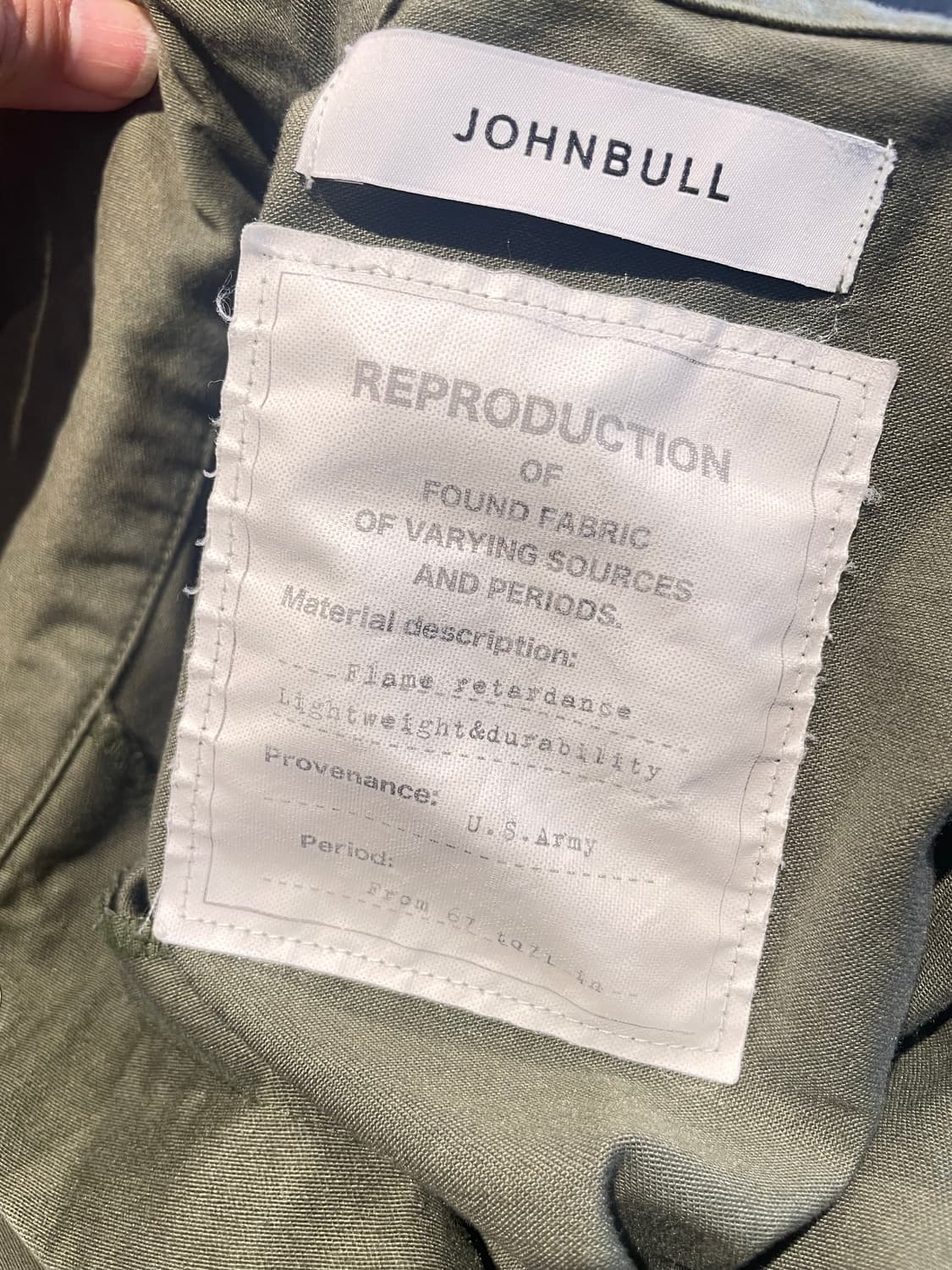 존블 리프로덕션 밀리터리 자켓 상품이미지6