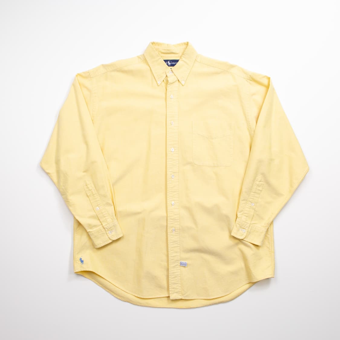80s 폴로 랄프로렌 빅 옥스포드 셔츠 옐로우 상품이미지1